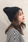 Women Solid Colored Warm Soft Knitted Hat