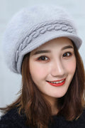 Women Comfortable Cozy Thick Dome Styled Solid Colored Knitted Hat