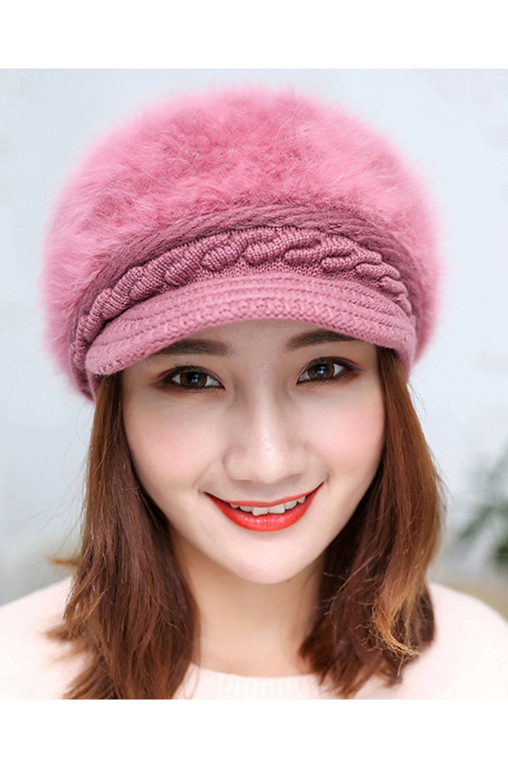 Women Comfortable Cozy Thick Dome Styled Solid Colored Knitted Hat