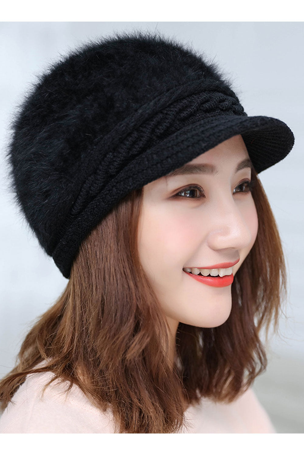 Women Comfortable Cozy Thick Dome Styled Solid Colored Knitted Hat