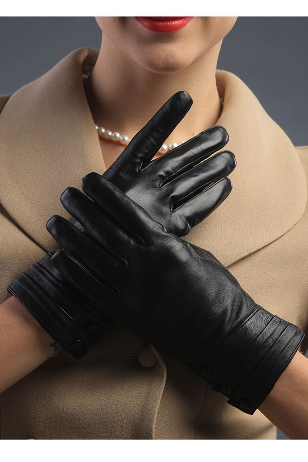 Women Trending Hand Protection Coldproof Winter Leather Gloves