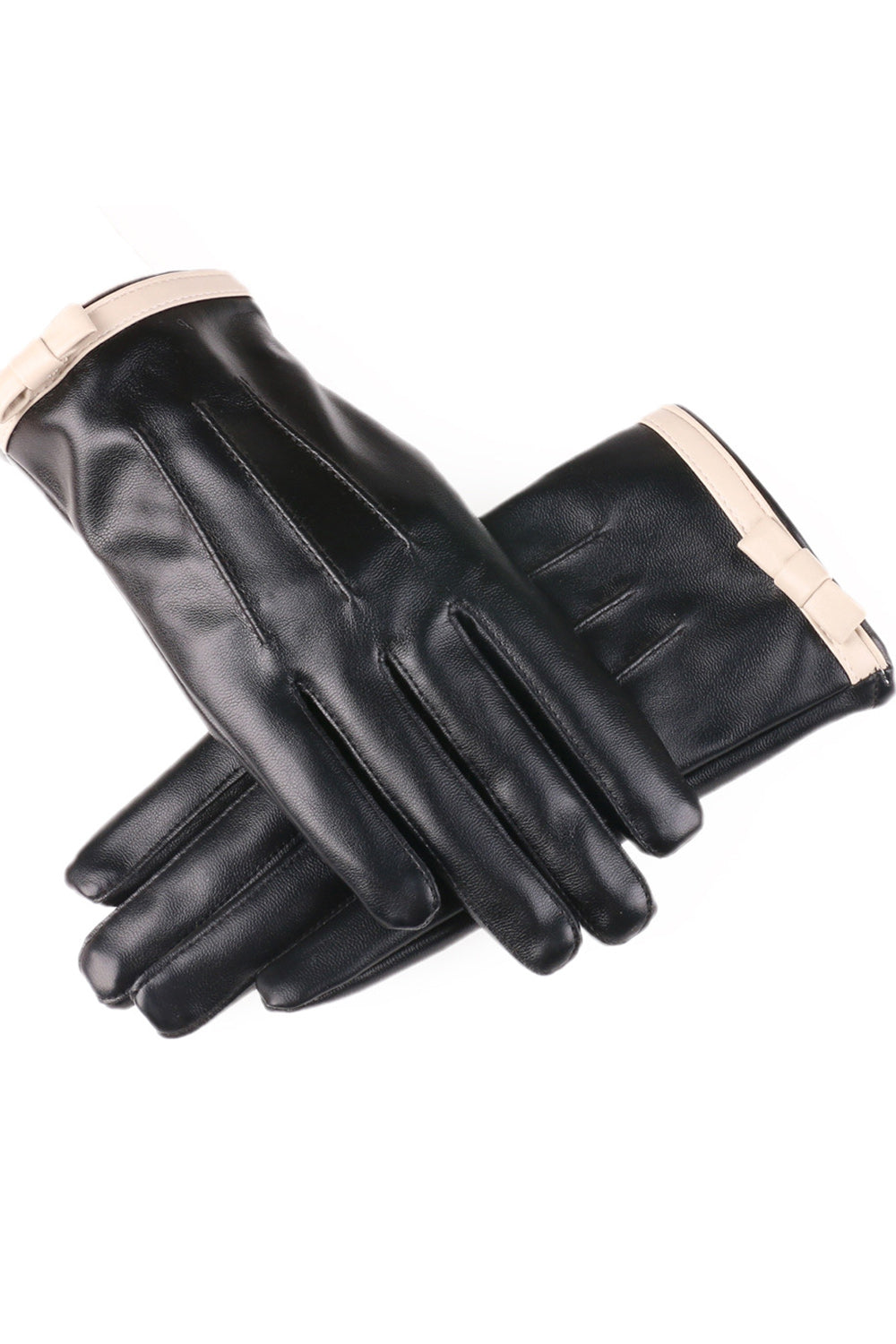 Women Fashion Touch Screen Windproof Warm Leather Gloves