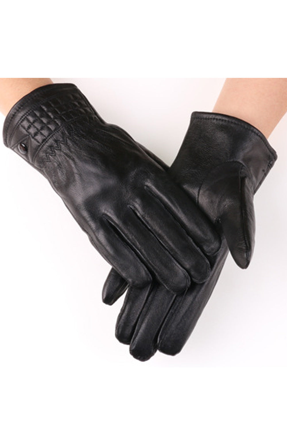 Women Casual Thick Windproof Outdoor Leather Gloves
