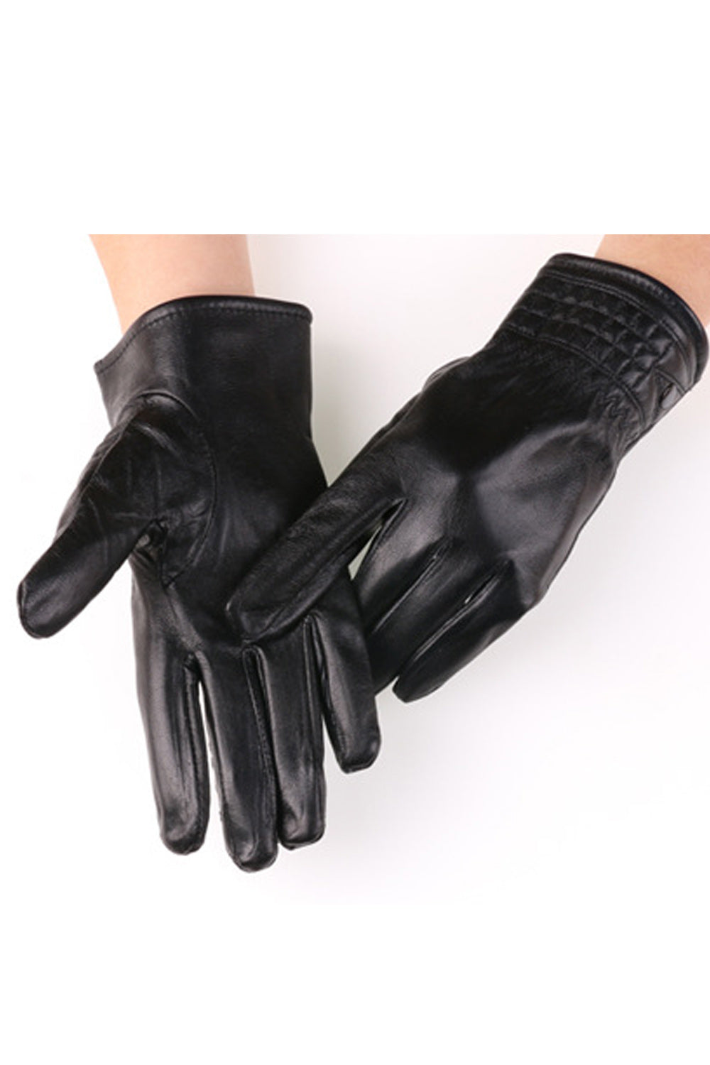 Women Casual Thick Windproof Outdoor Leather Gloves