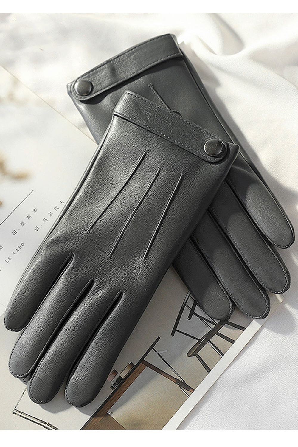 Women Coldproof Water Resistant Warm Winter Leather Gloves