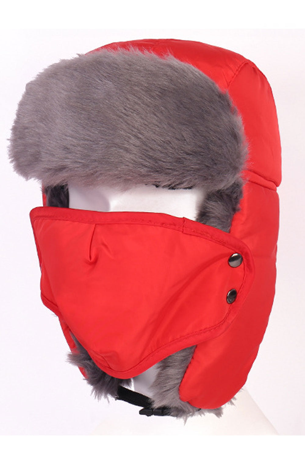 Women Warm Earmuffs Snap Closure Windproof Padded Hat