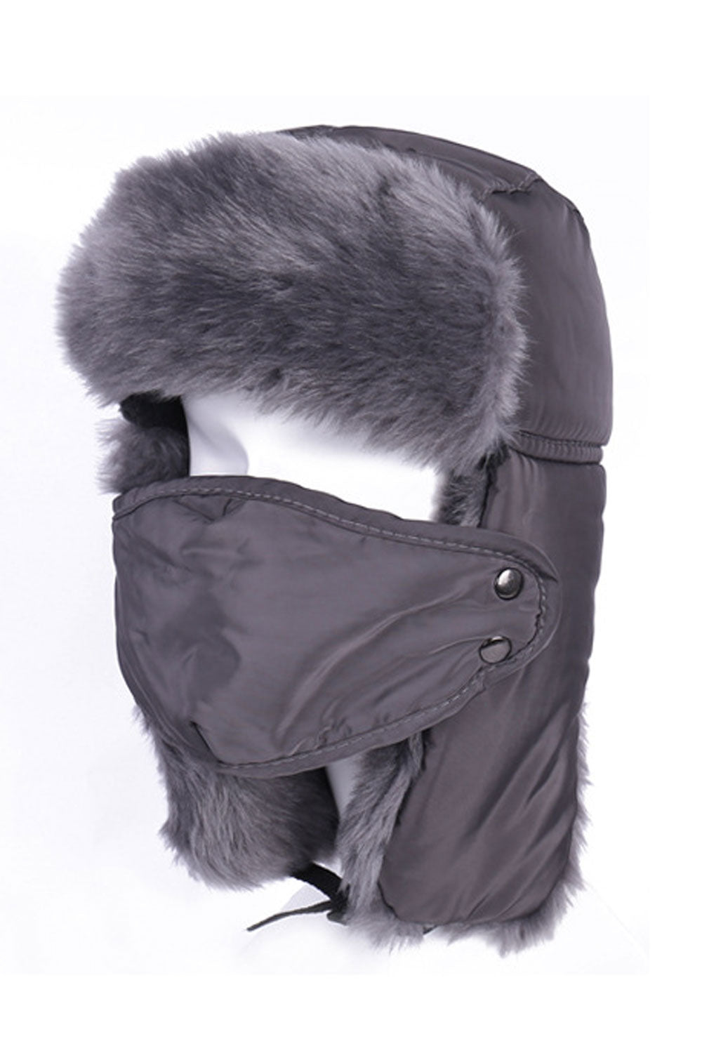 Women Warm Earmuffs Snap Closure Windproof Padded Hat