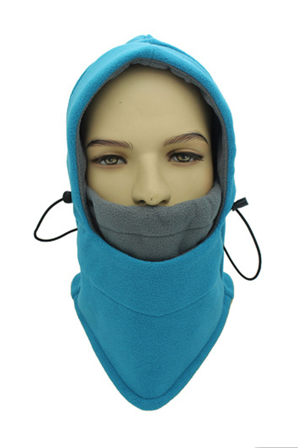 Women Adjustable String Face Mask Warm Padded Hat
