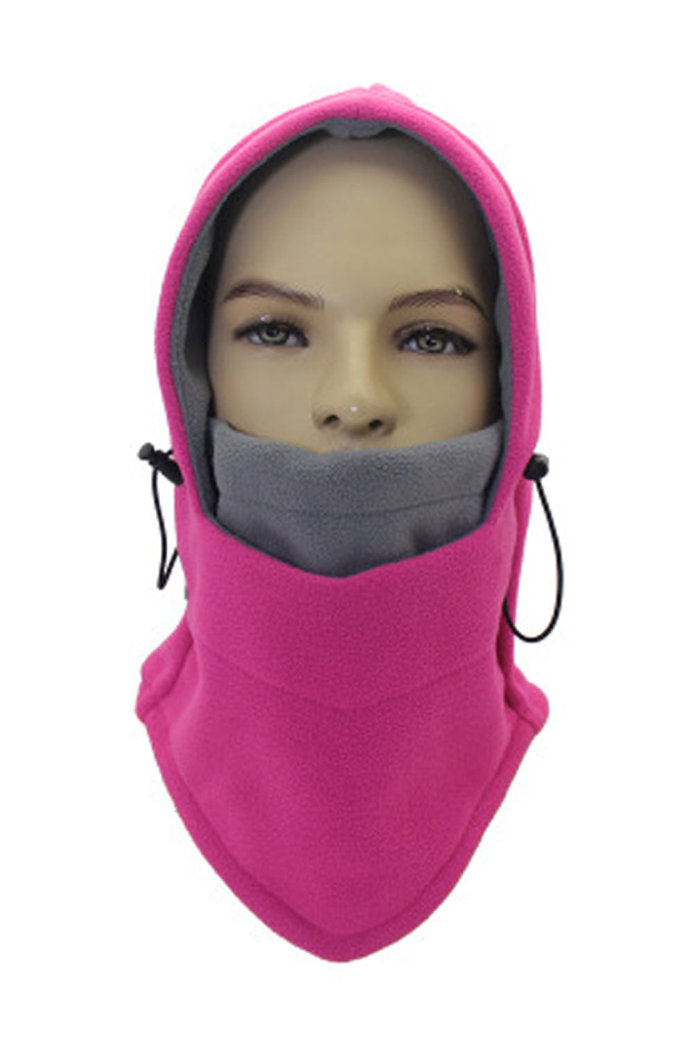 Women Adjustable String Face Mask Warm Padded Hat