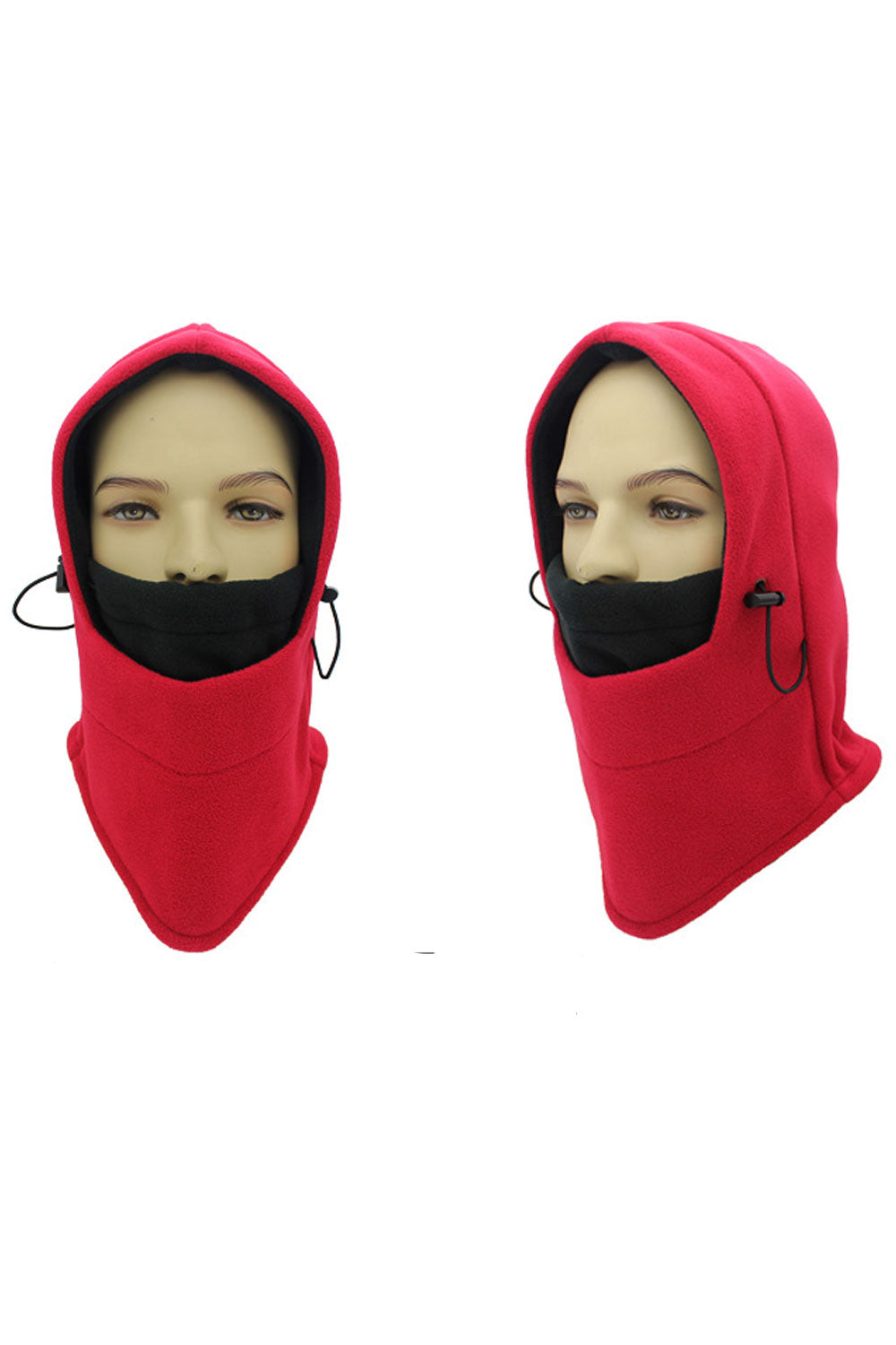 Women Adjustable String Face Mask Warm Padded Hat