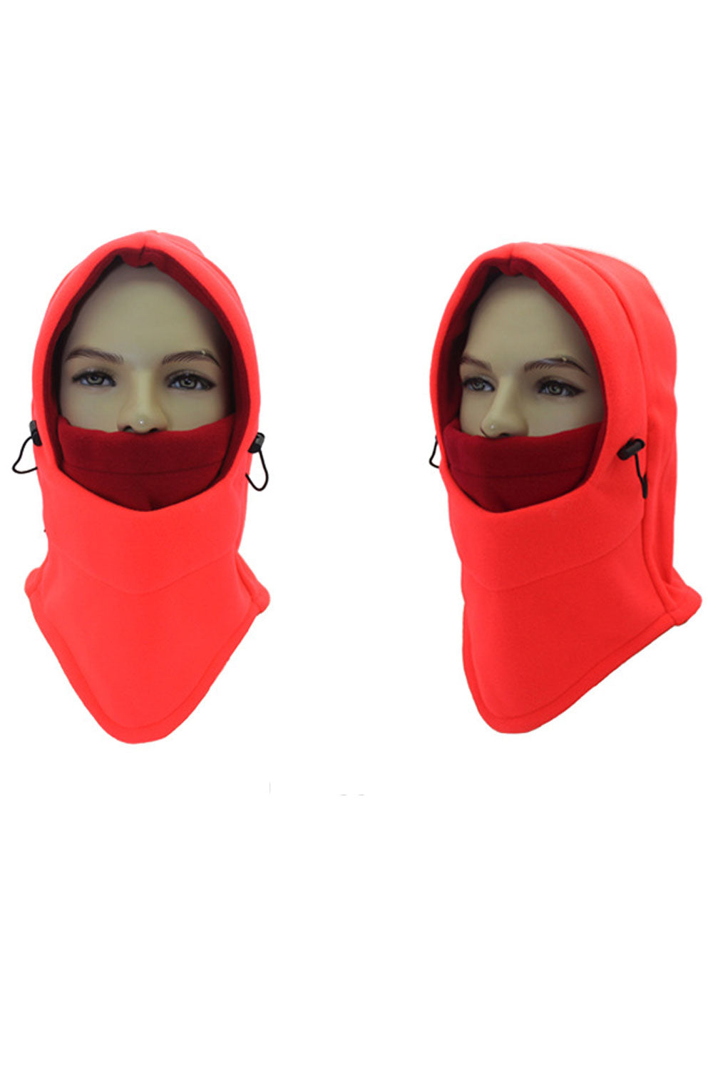 Women Adjustable String Face Mask Warm Padded Hat