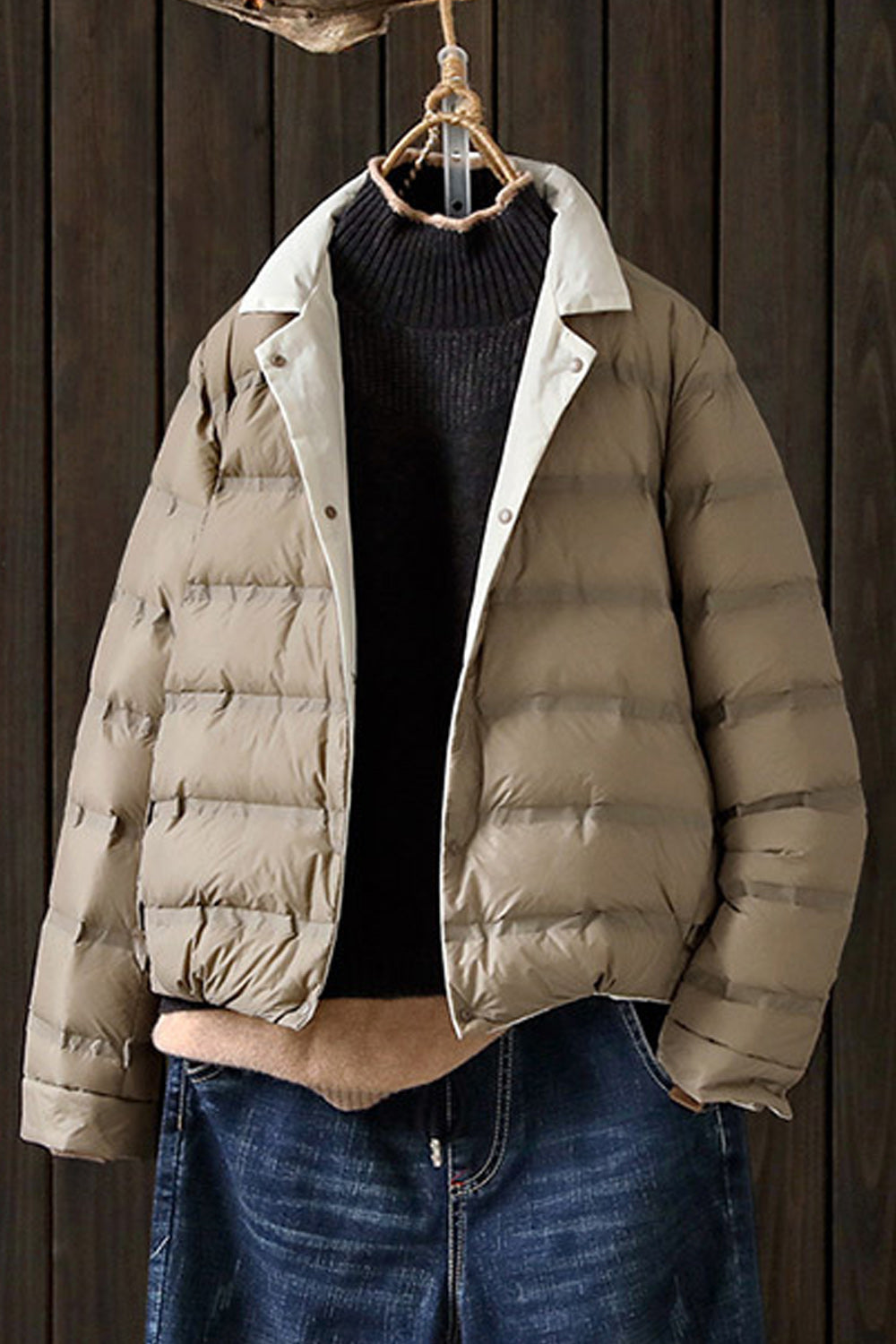 Women Classy Solid Colored Long Sleeve Warm Padded Jacket