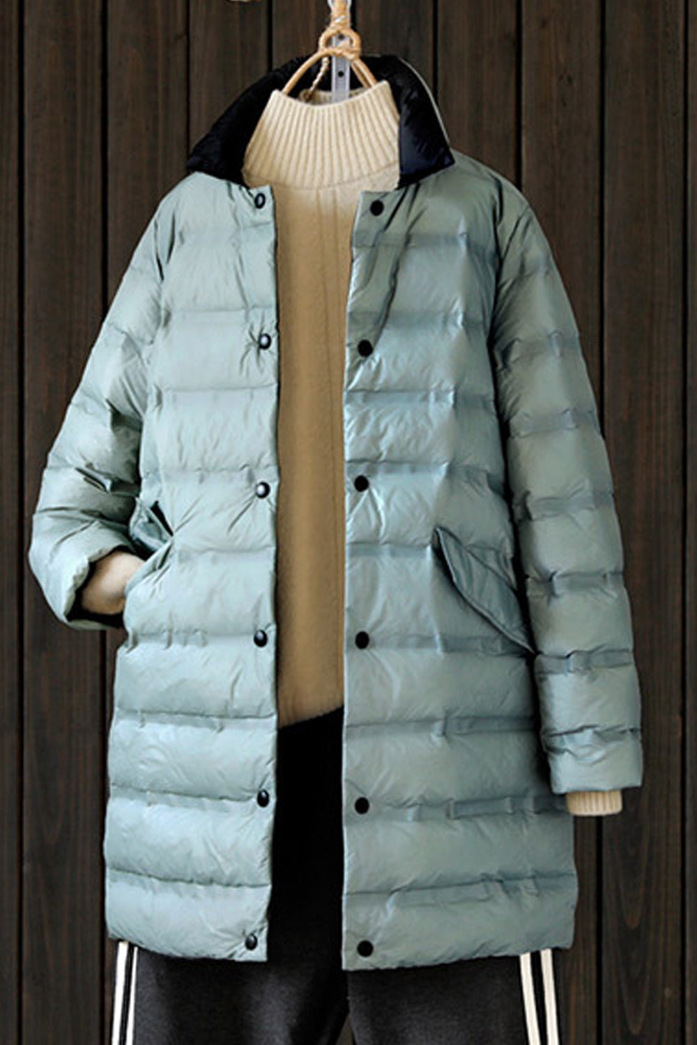 Women Breathable Warm Long Sleeve Winter Casual Padded Jacket