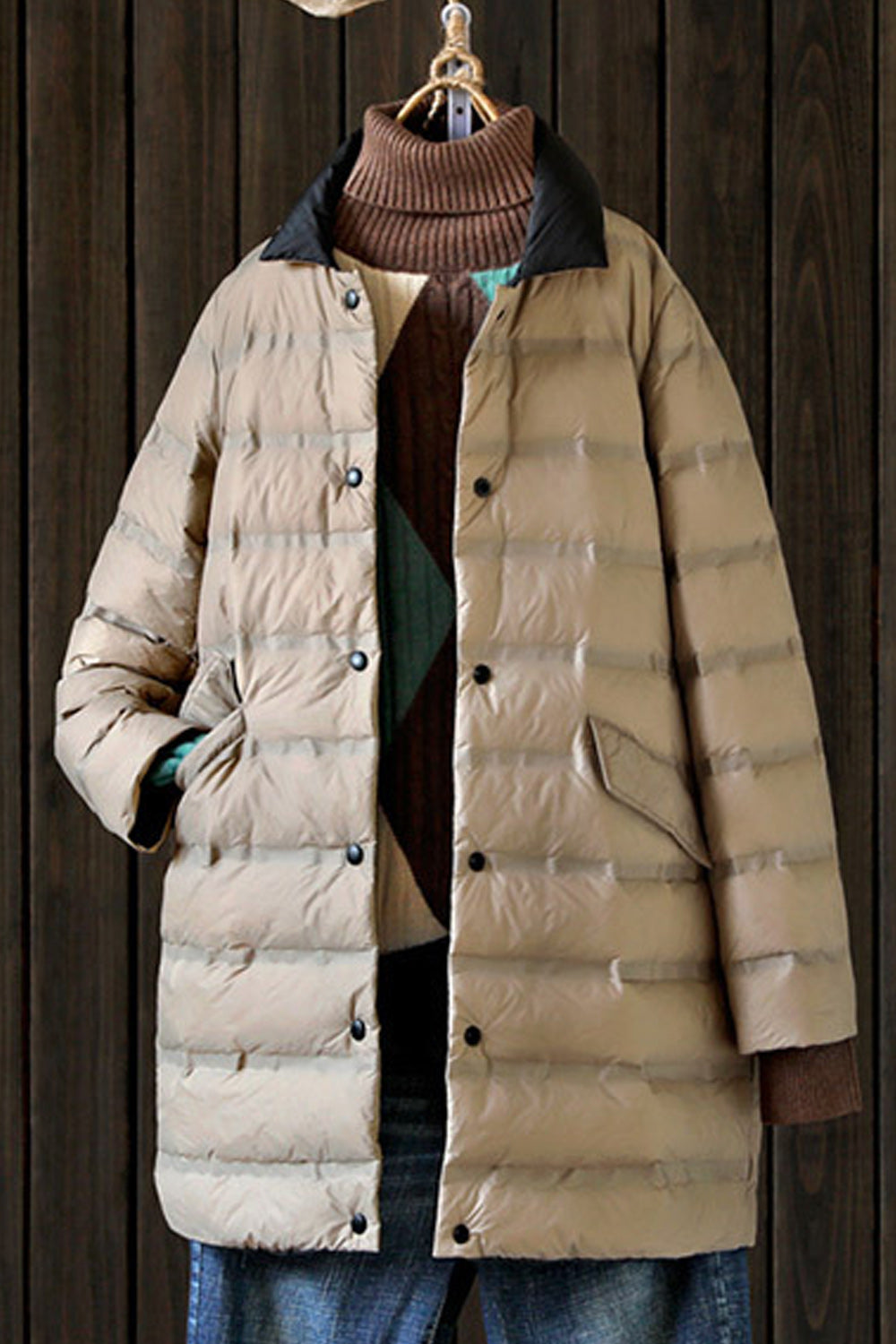 Women Breathable Warm Long Sleeve Winter Casual Padded Jacket