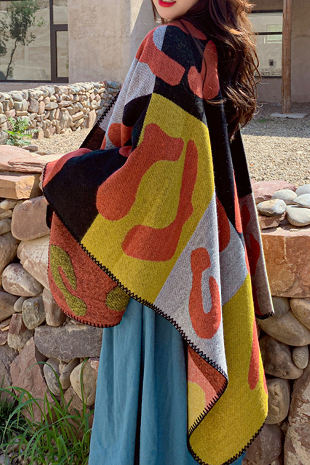 Women Warm Printed Pattern Beautiful Casual Shawl