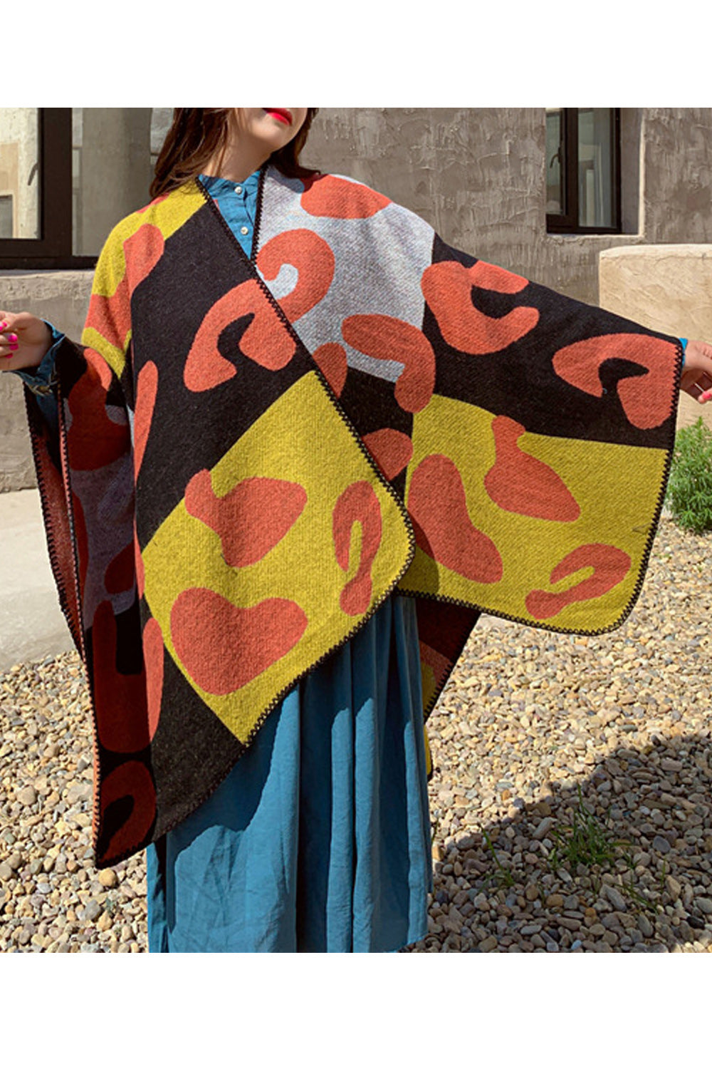 Women Warm Printed Pattern Beautiful Casual Shawl