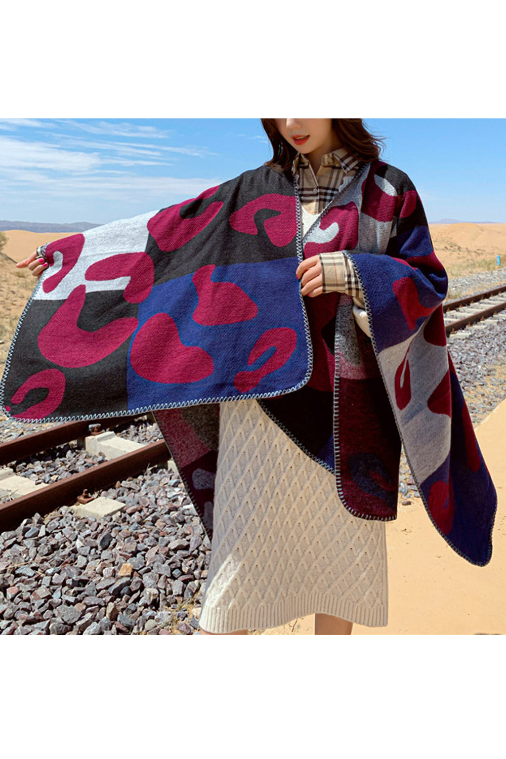 Women Warm Printed Pattern Beautiful Casual Shawl