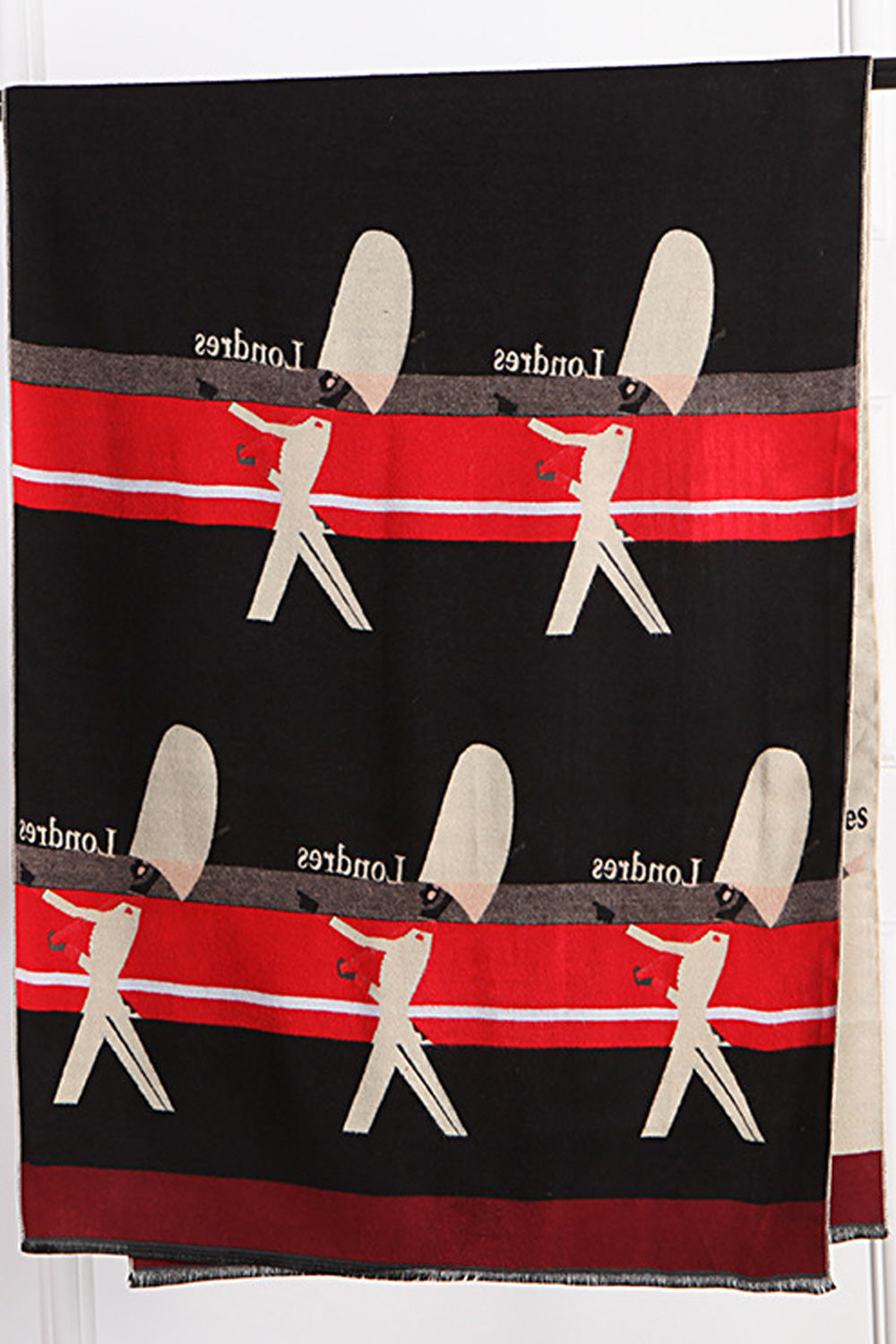 Women Thick Cashmere Cartoon Printed Stylish Warm Shawl