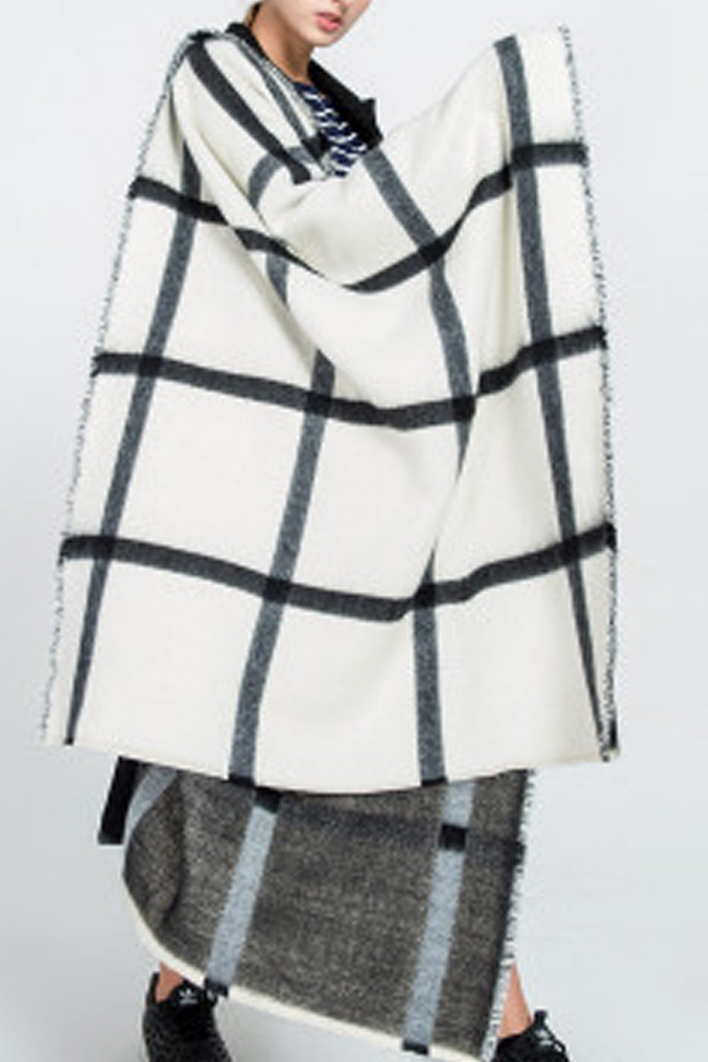 Women Plaid Pattern Comfortable Warm Fashionable Shawl