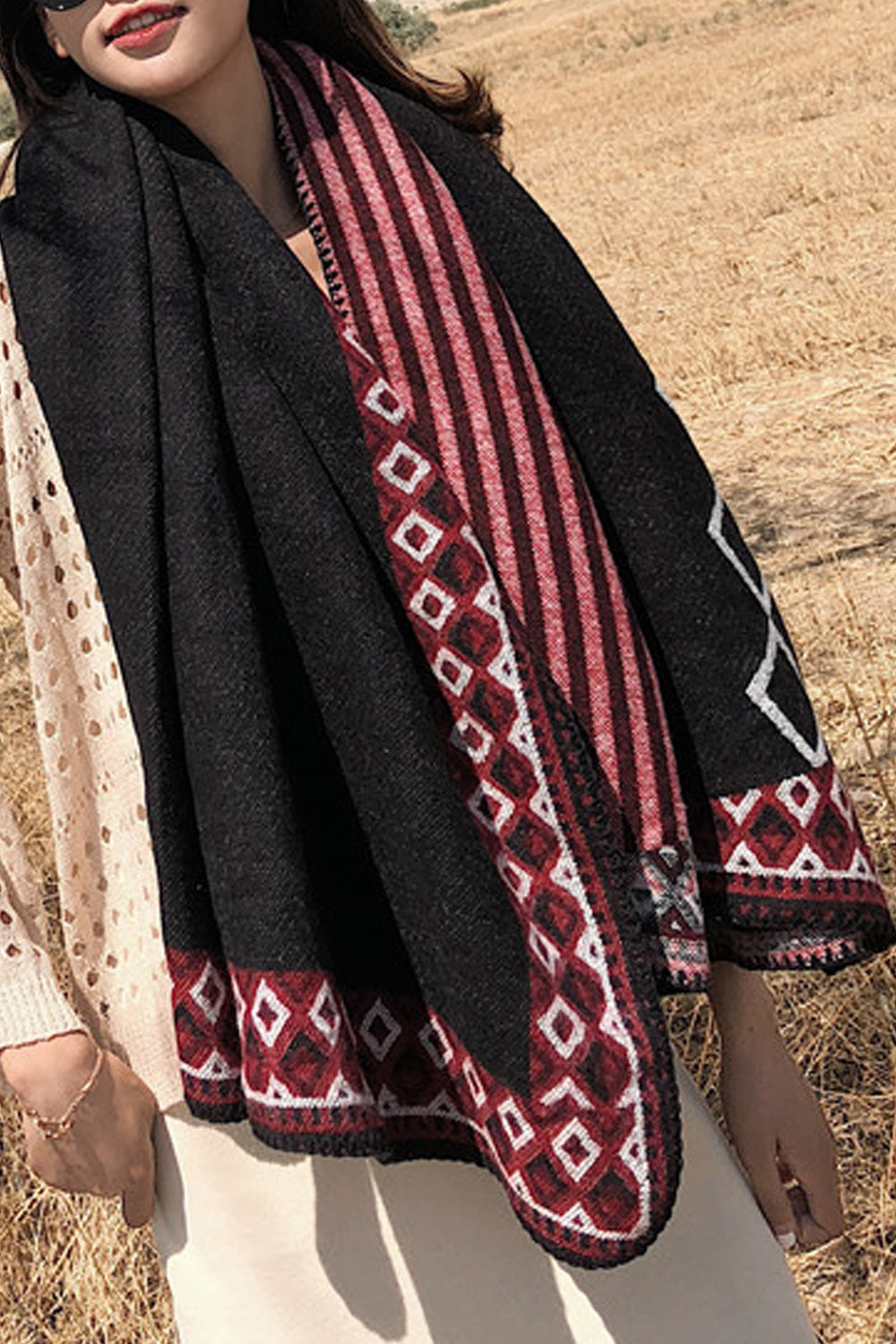 Women Beautiful Thick Cashmere Convenient Shawl