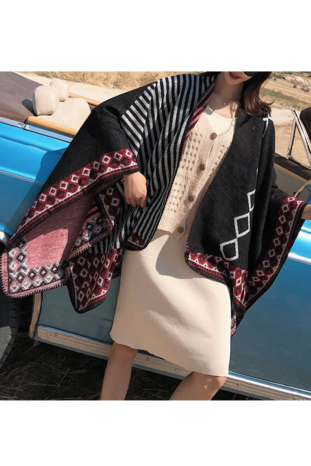 Women Beautiful Thick Cashmere Convenient Shawl