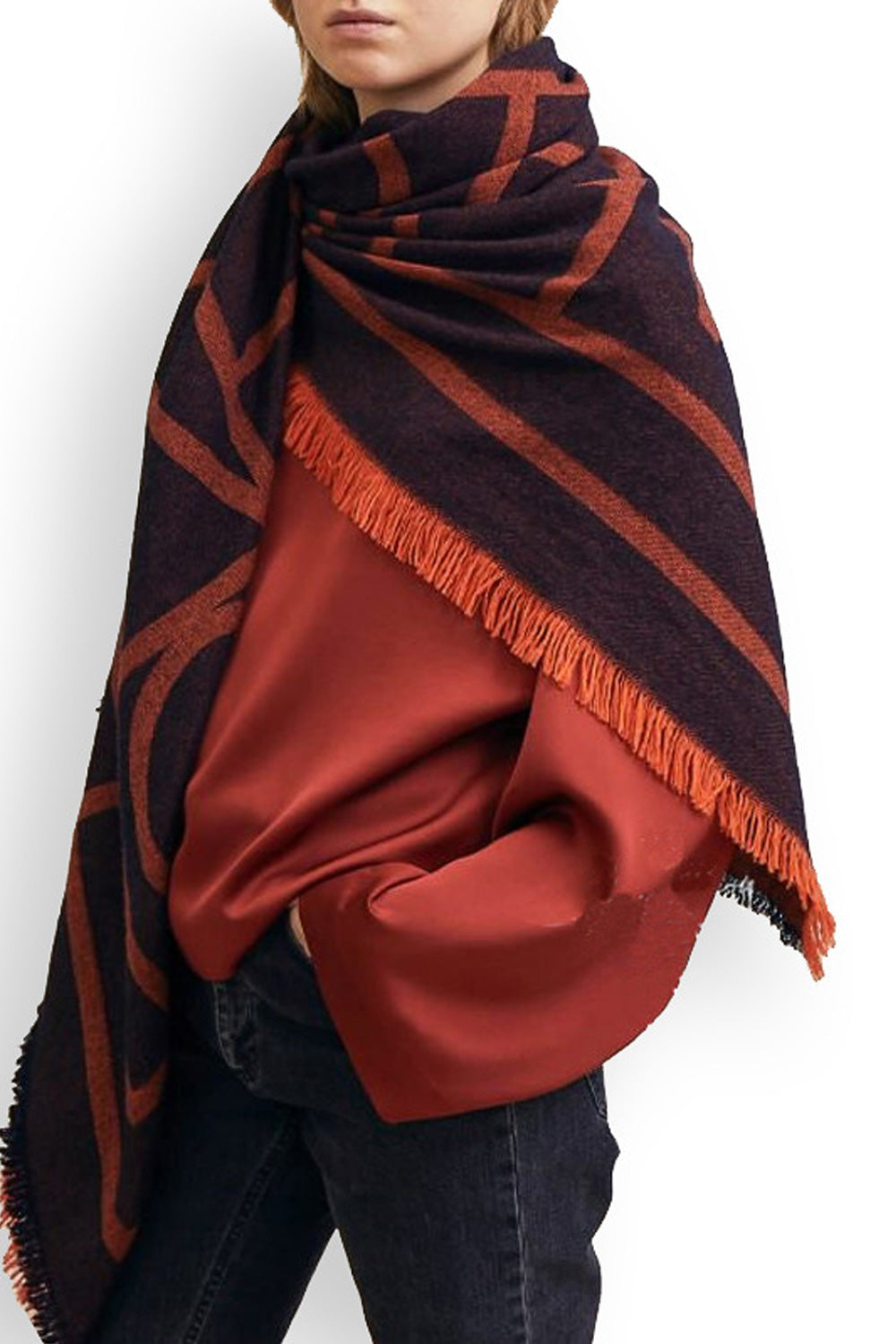 Women Pretty Solid Colored Warm Fashionable Casual Shawl