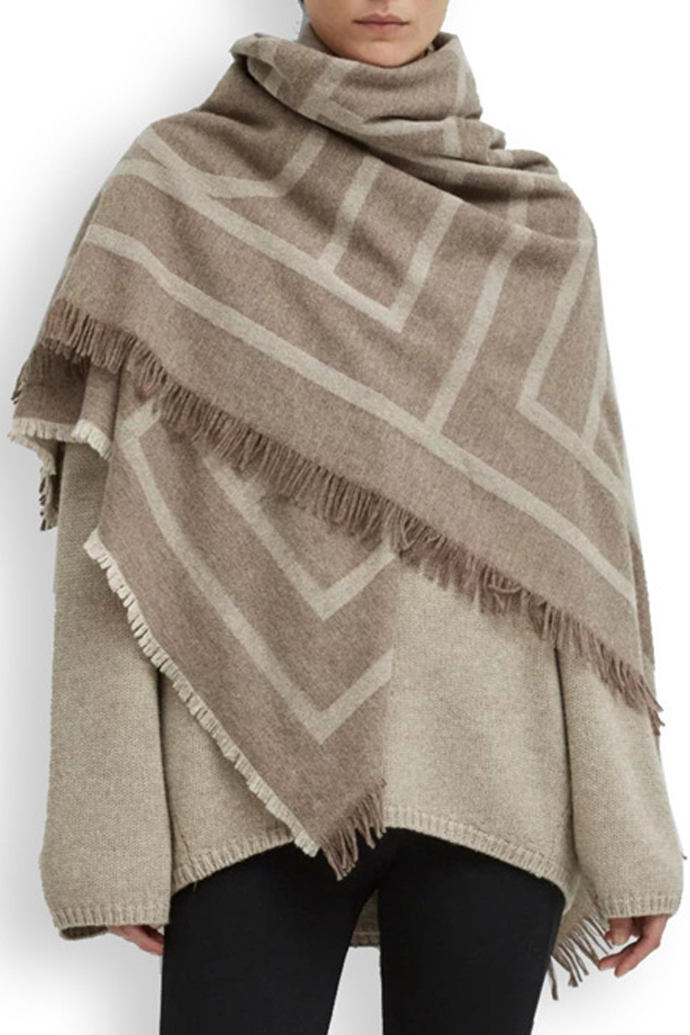 Women Pretty Solid Colored Warm Fashionable Casual Shawl