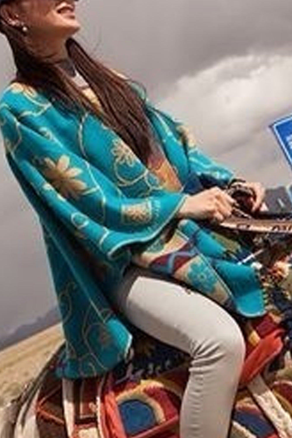 Women Cute Flower printed Thick Lovely Casual Shawl
