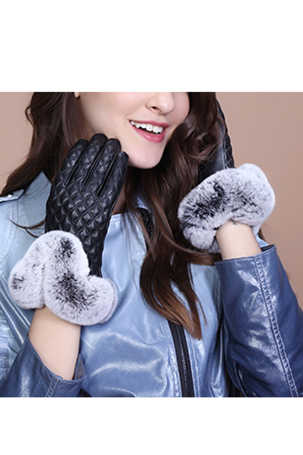 Women Soft Winter Casual Cozy PU Gloves