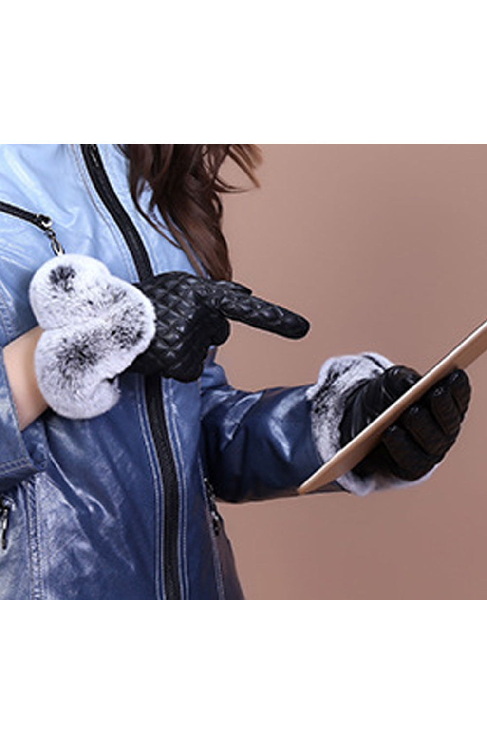 Women Soft Winter Casual Cozy PU Gloves