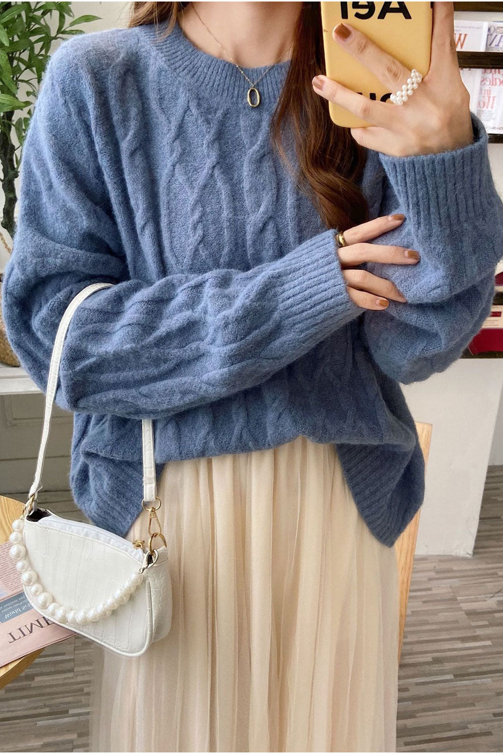 Women Lovely Casual Winter Solid Pattern Decent Styled Sweater