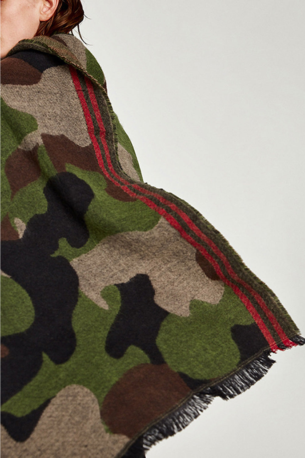 Women Camouflage Printed Warm Long Winter Casual Shawl