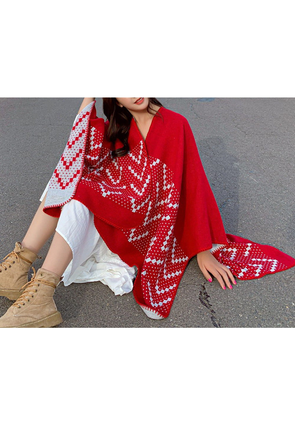 Women Beautiful Solid Colored Thick Comfortable Winter Shawl