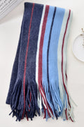 Women Comfortable Stripe Pattern Warm Cashmere Casual Muffler