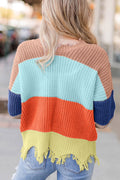 Women Long Sleeve Breathable Trendy V-Neck Warm Sweater
