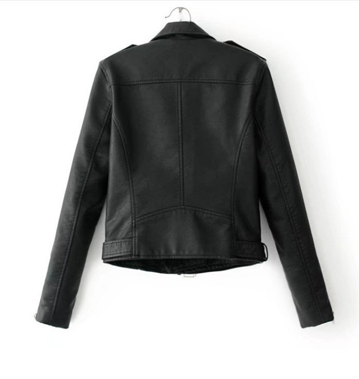 Women Collar Neck Solid Colored Long Sleeve Thick Elegant Jacket