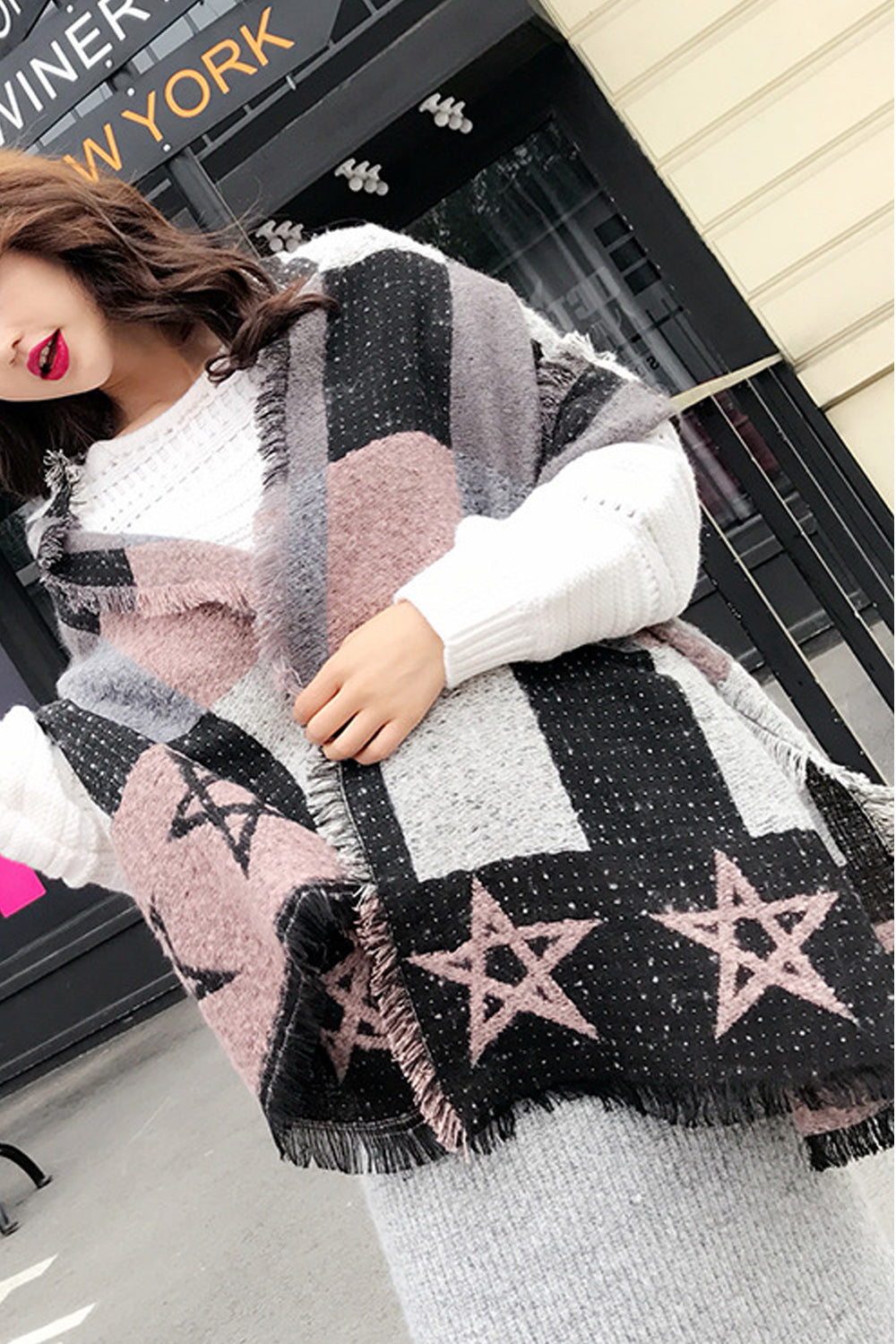 Women Comfortable Warm Thick Material Fashionable Muffler