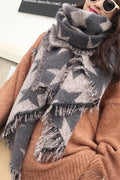 Women Pretty Star Printed Thick Long Length Cozy Muffler