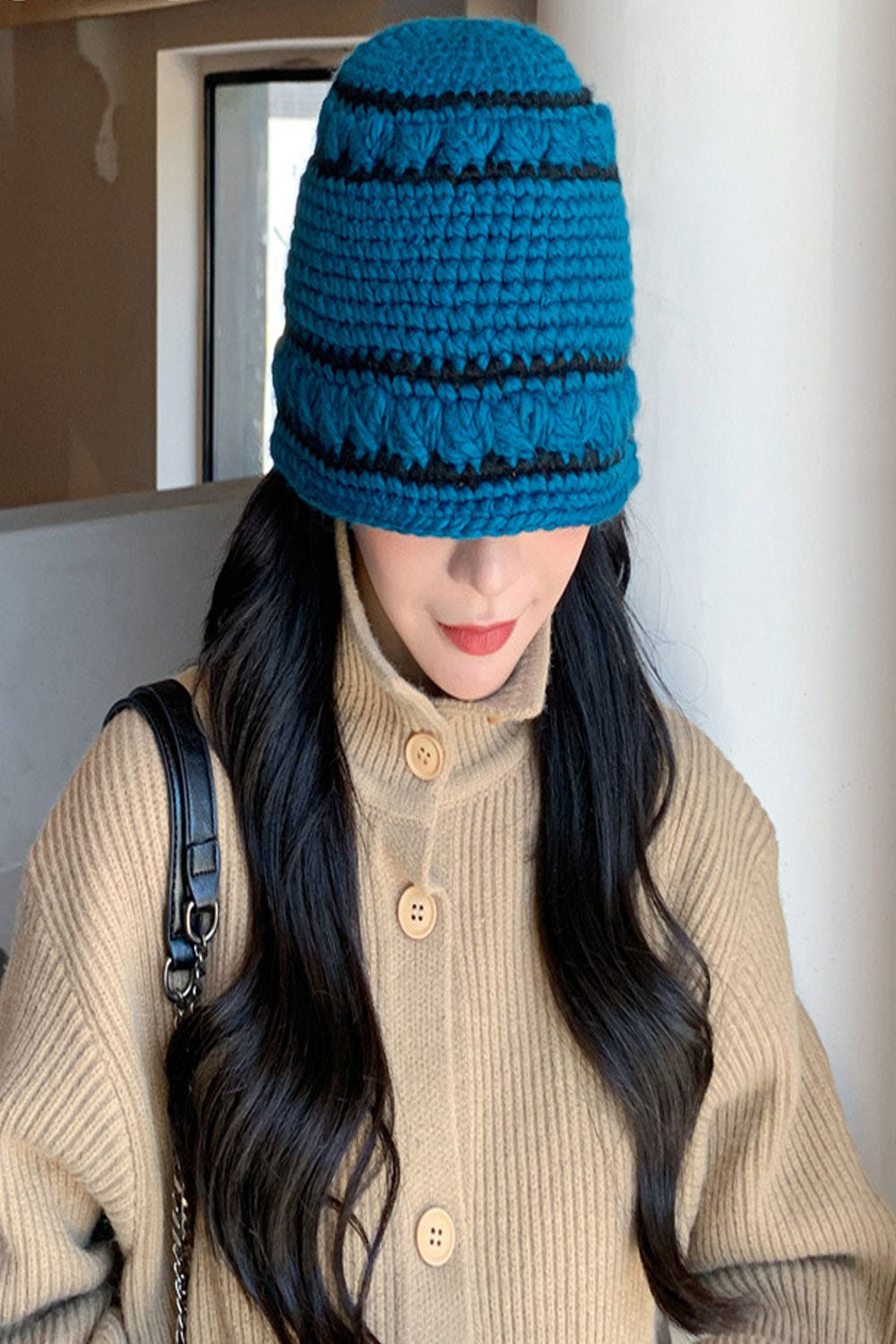 Women Crochet Woolen Handmade Knitted Beret Hat