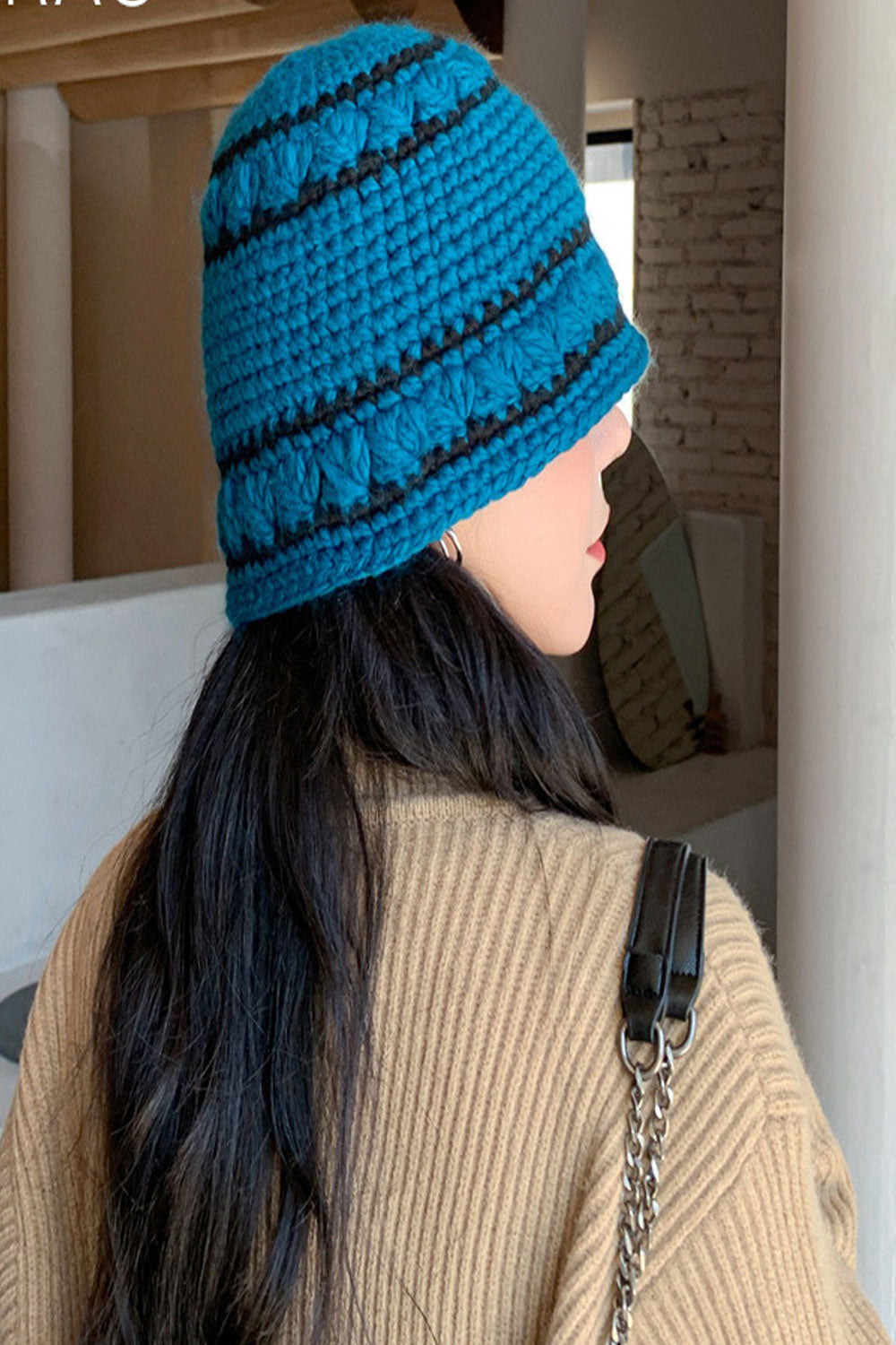 Women Crochet Woolen Handmade Knitted Beret Hat