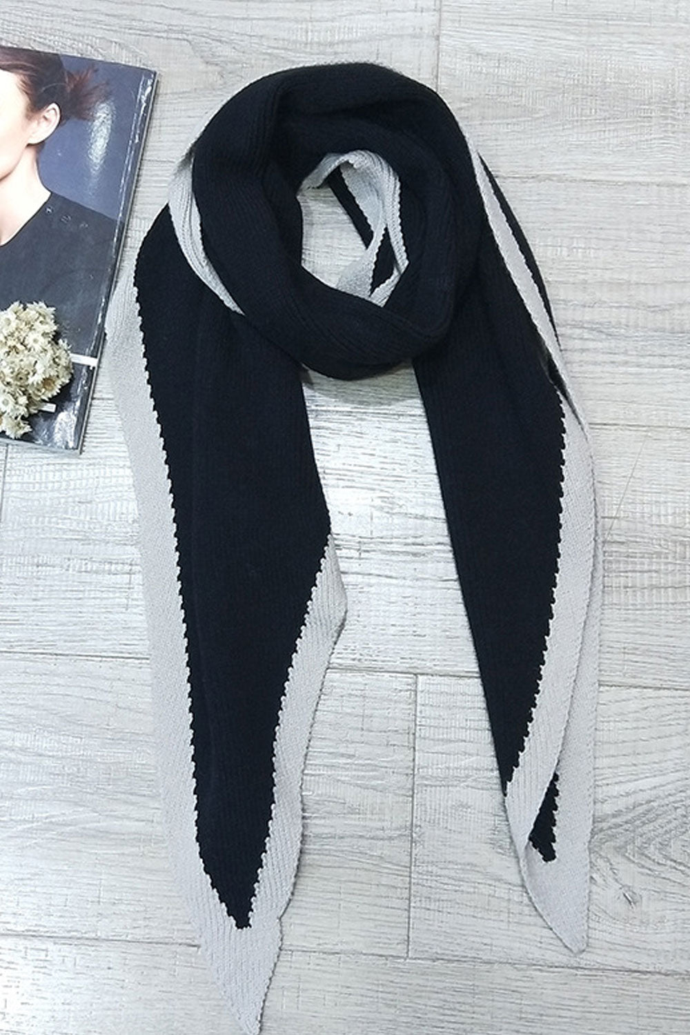Women Simple Styled Casual Wind Breaker Cozy Muffler