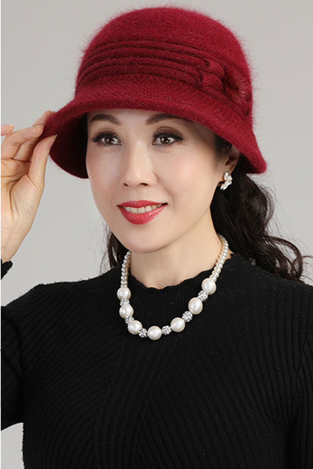 Women Soft Solid Colored Cozy Dome Top Fashionable Beret Hat