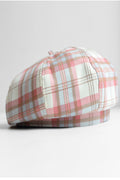Women Plaid Pumpkin Shape Head Protection Beret Hat