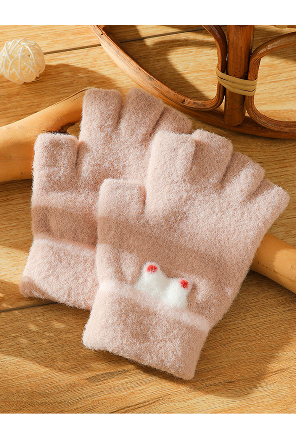 Women Half Finger Styled Soft Comfortable Knitted Gloves