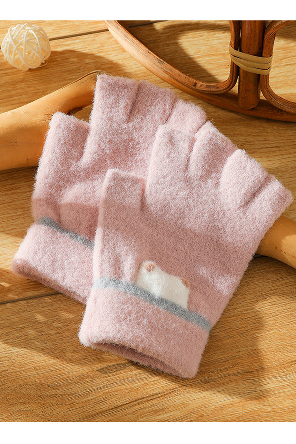 Women Half Finger Styled Soft Comfortable Knitted Gloves