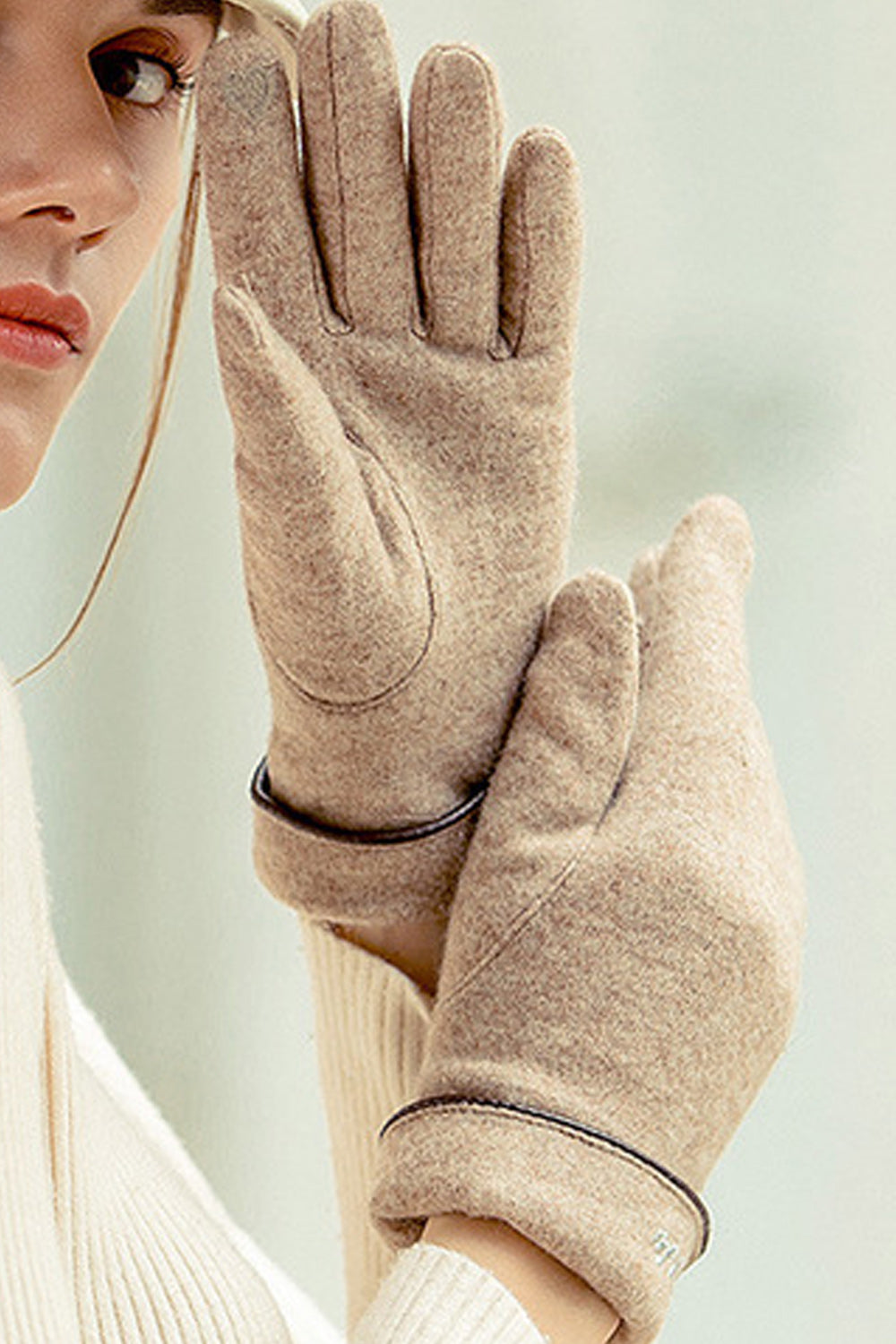 Women Cozy Soft Winter Casual Solid Colored Lovely Knitted Gloves