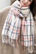 Women Lovely Tassel Decorated Beautiful Cashmere Warm Muffler