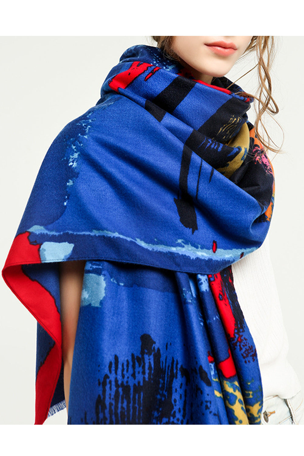 Women Beautiful Printed Pattern Long Comfortable Soft Muffler