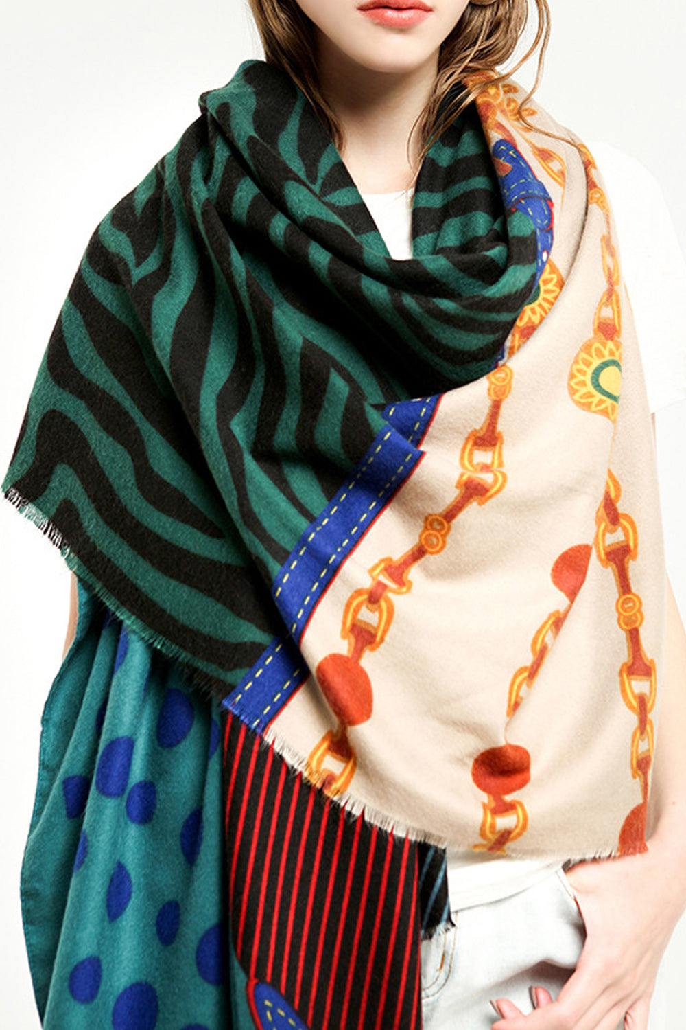 Women Lovely Printed Style Casual Winter Muffler