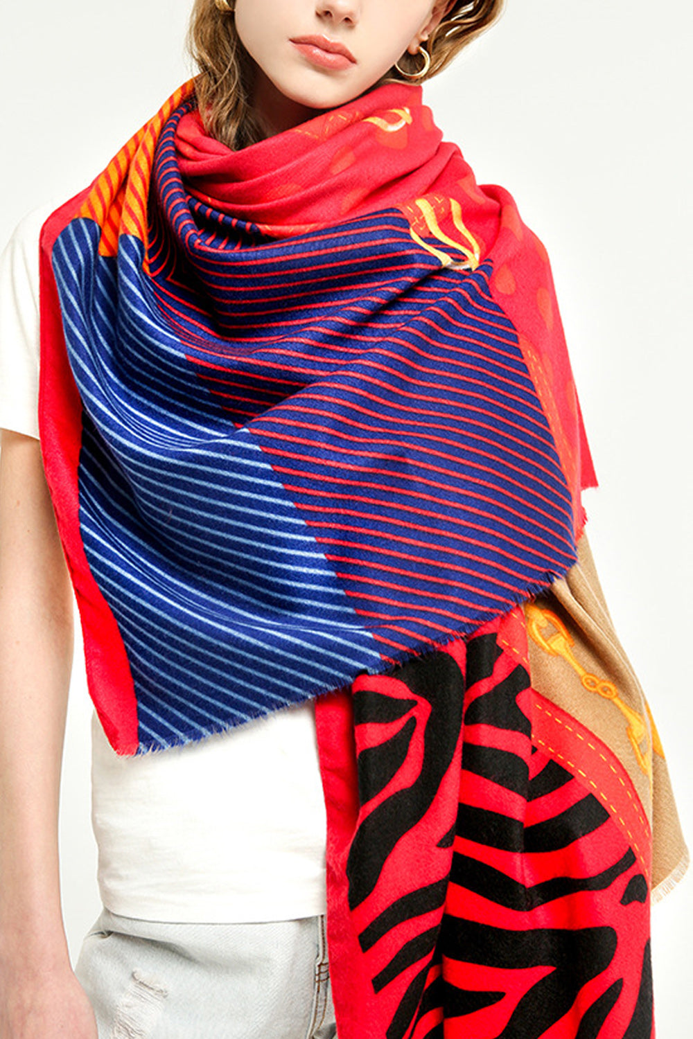 Women Lovely Printed Style Casual Winter Muffler